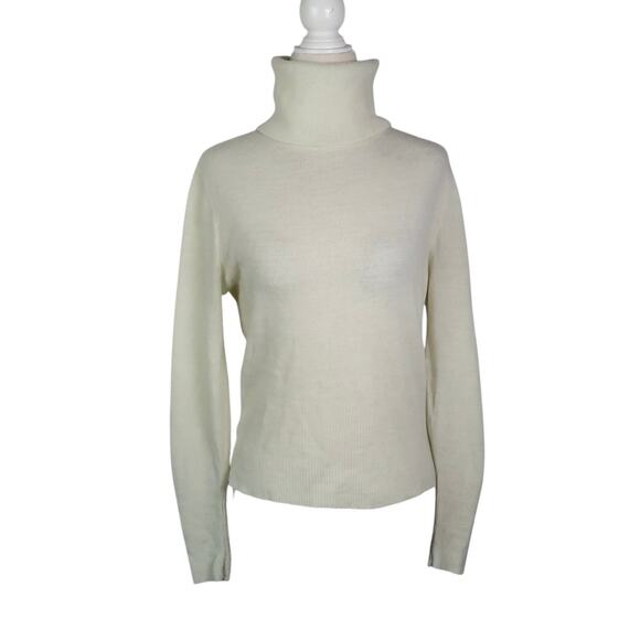 Vintage Pandora Cream Wool Knit Turtleneck Sweater S - Picture 1 of 5